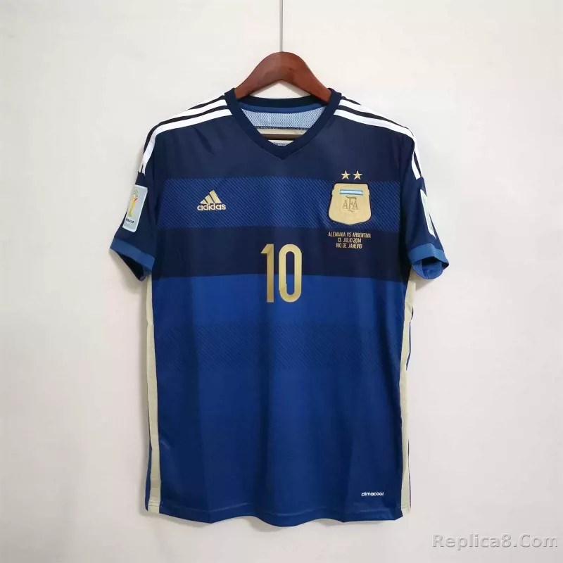 2014 Argentina World Cup Soccer Away Retro Jersey