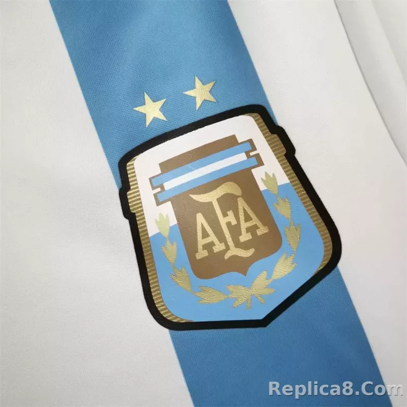 2014 Argentina World Cup Soccer Home Retro Jersey - detail