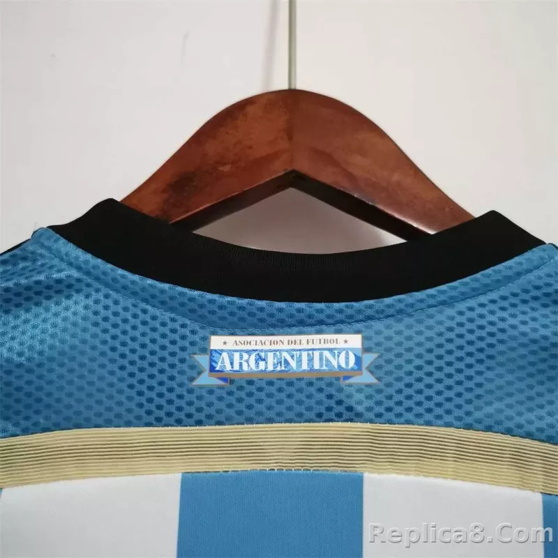 2014 Argentina World Cup Soccer Home Retro Jersey - detail