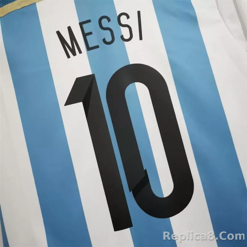 2014 Argentina World Cup Soccer Home Retro Jersey - detail