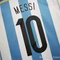 2014 Argentina World Cup Soccer Home Retro Jersey - view 5