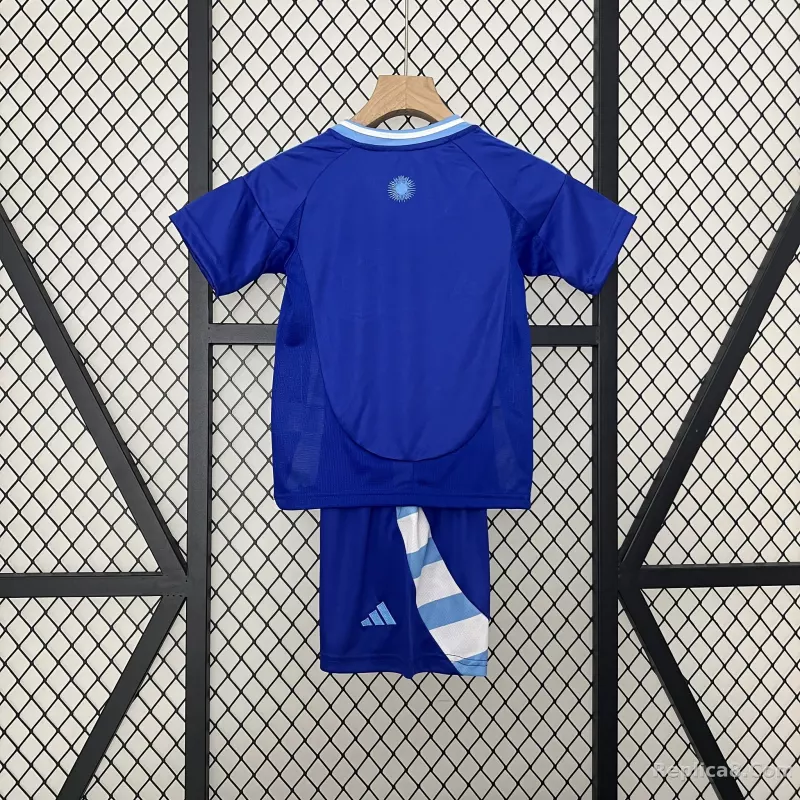 2024 Argentina Copa America Away Soccer Kids Kit Jersey+Shorts - detail