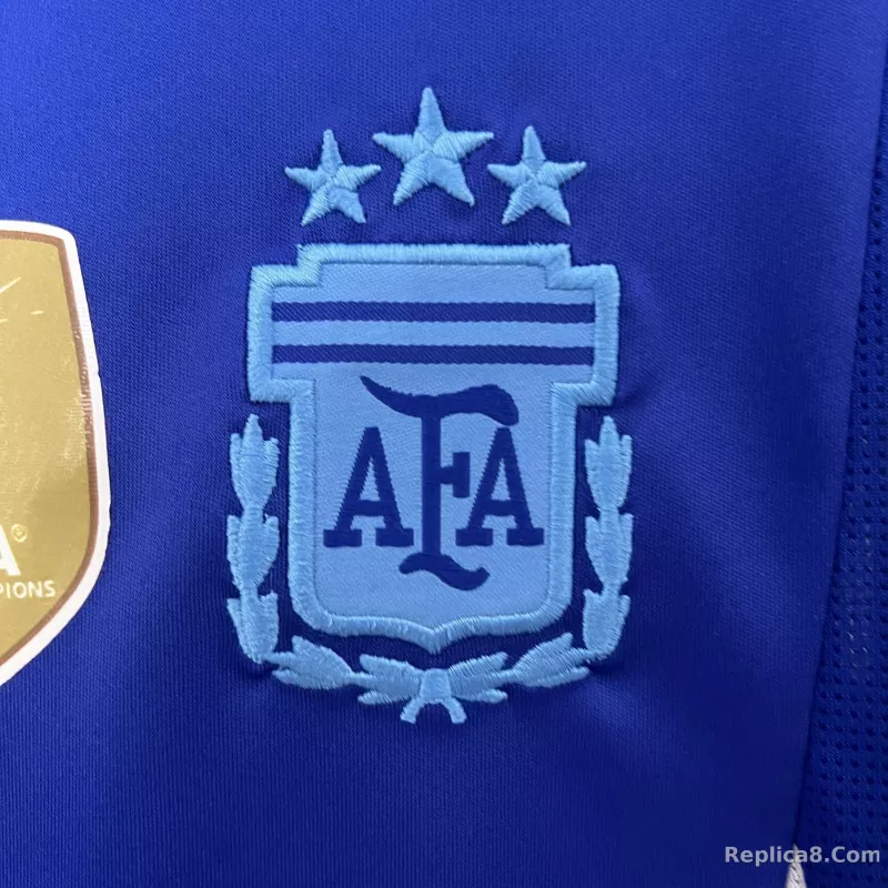 2024 Argentina Copa America Away Soccer Kids Kit Jersey+Shorts - detail