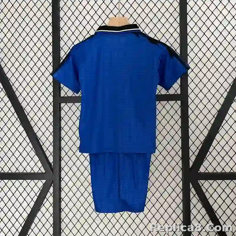 1994 Argentina World Cup Soccer Away Retro Kids Kit Jersey+Shorts - detail