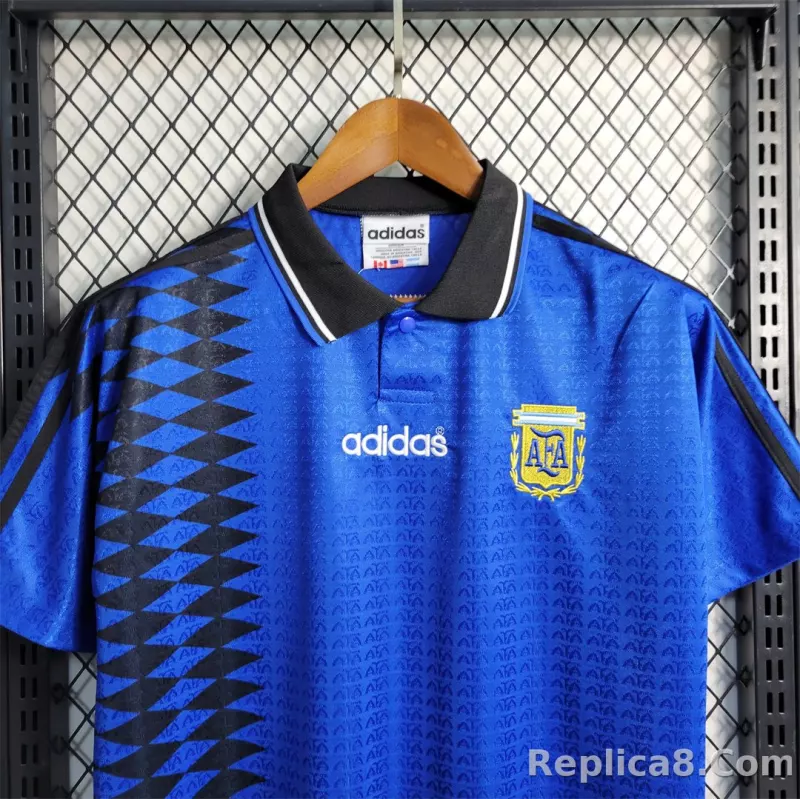 1994 Argentina World Cup Soccer Away Retro Jersey - detail
