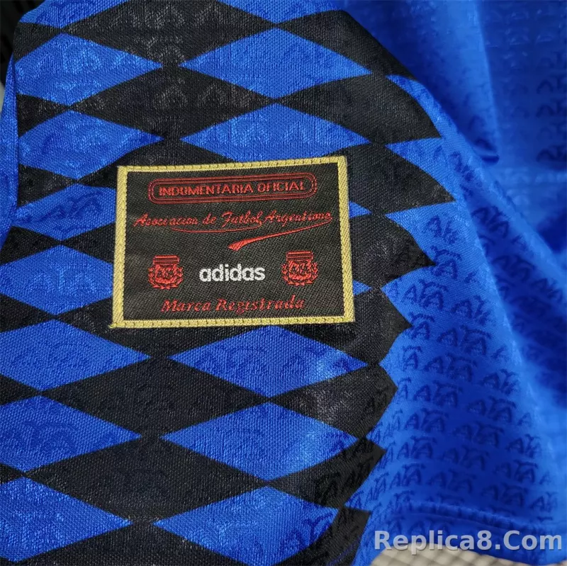 1994 Argentina World Cup Soccer Away Retro Jersey - detail