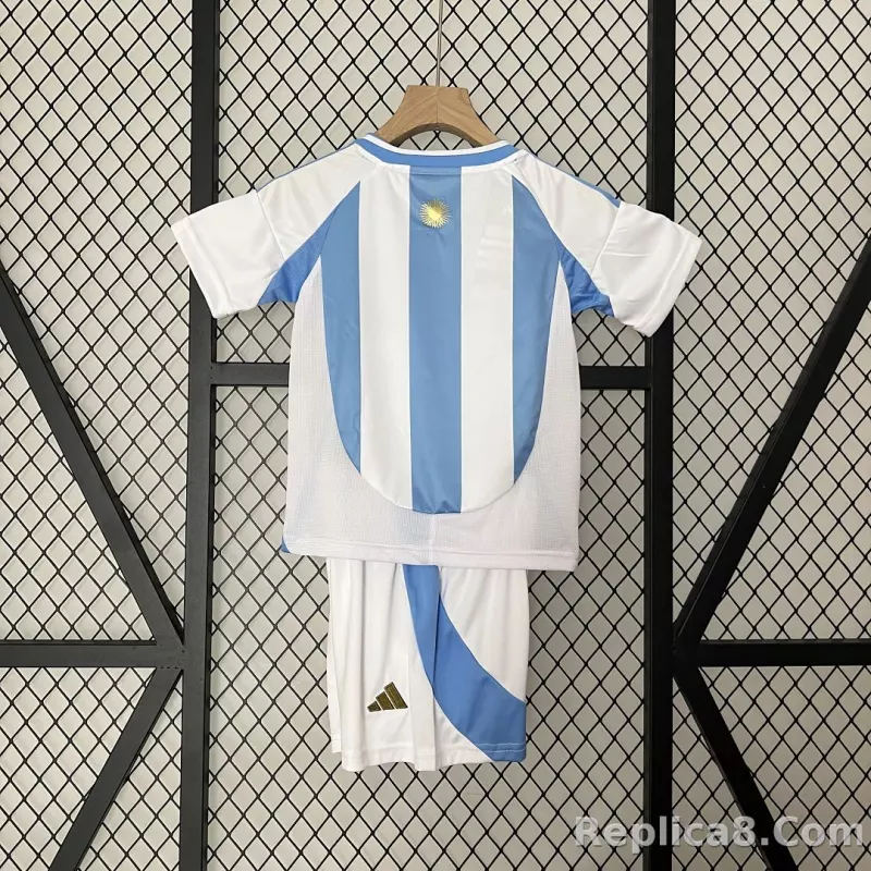 2023/24 Argentina Copa America Home Soccer Kids Kit Jersey+Shorts - detail
