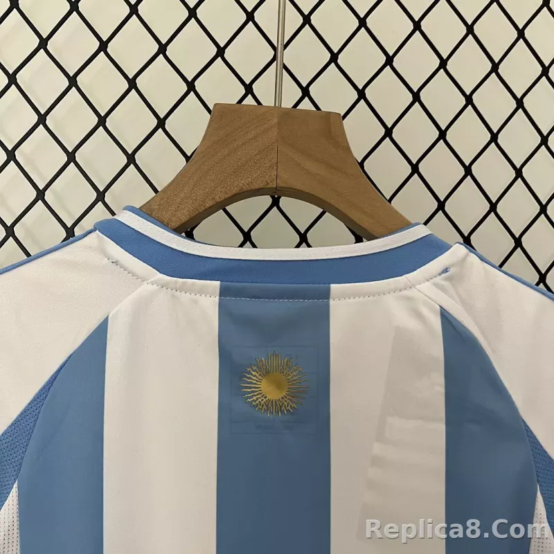 2023/24 Argentina Copa America Home Soccer Kids Kit Jersey+Shorts - detail