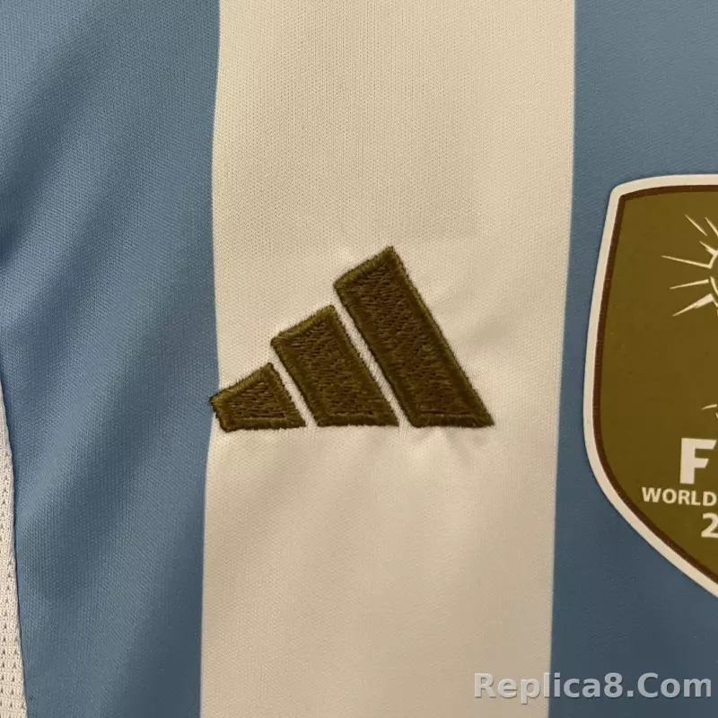 2023/24 Argentina Copa America Home Soccer Kids Kit Jersey+Shorts - detail