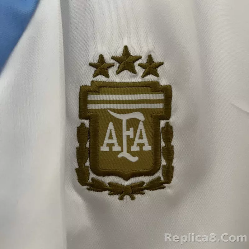 2023/24 Argentina Copa America Home Soccer Kids Kit Jersey+Shorts - detail