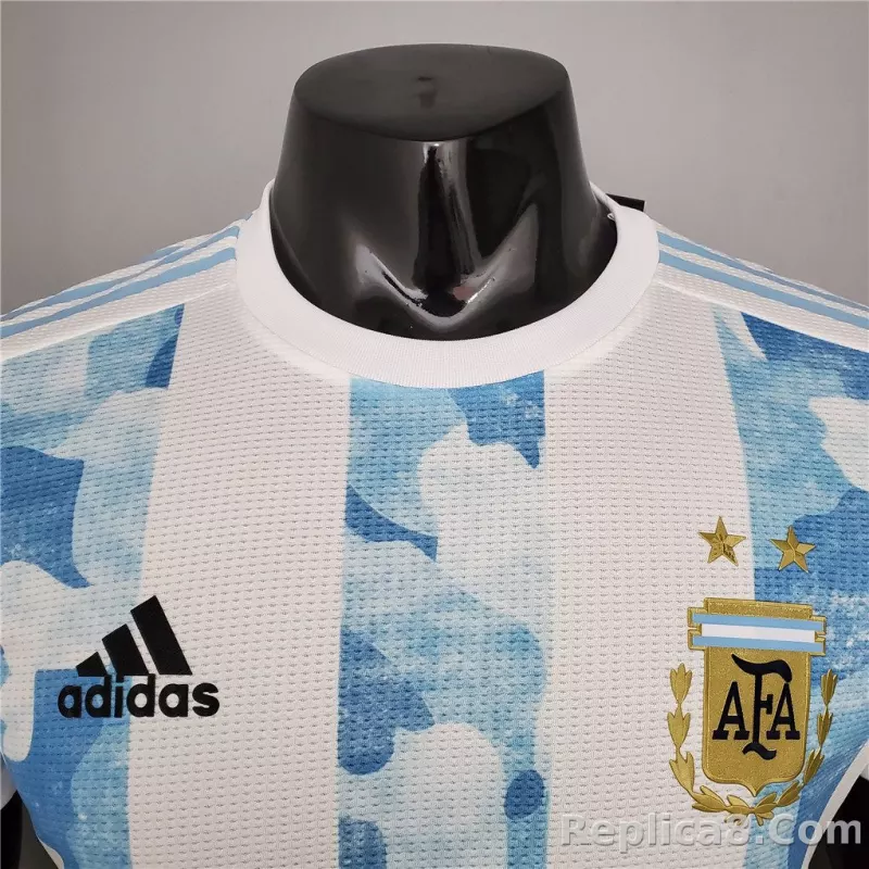 2020 Argentina Home Soccer Jersey Messi#10 With the Patches Player Version - detail