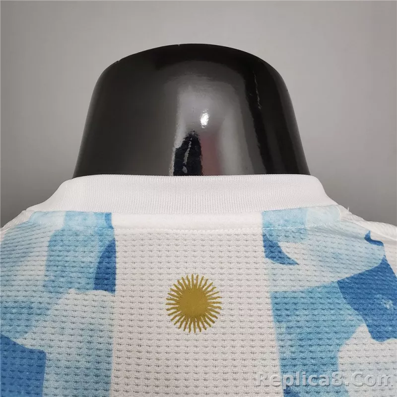 2020 Argentina Home Soccer Jersey Messi#10 With the Patches Player Version - detail
