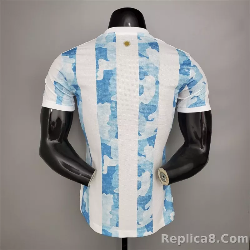 2020 Argentina Home Soccer Jersey Messi#10 With the Patches Player Version - detail