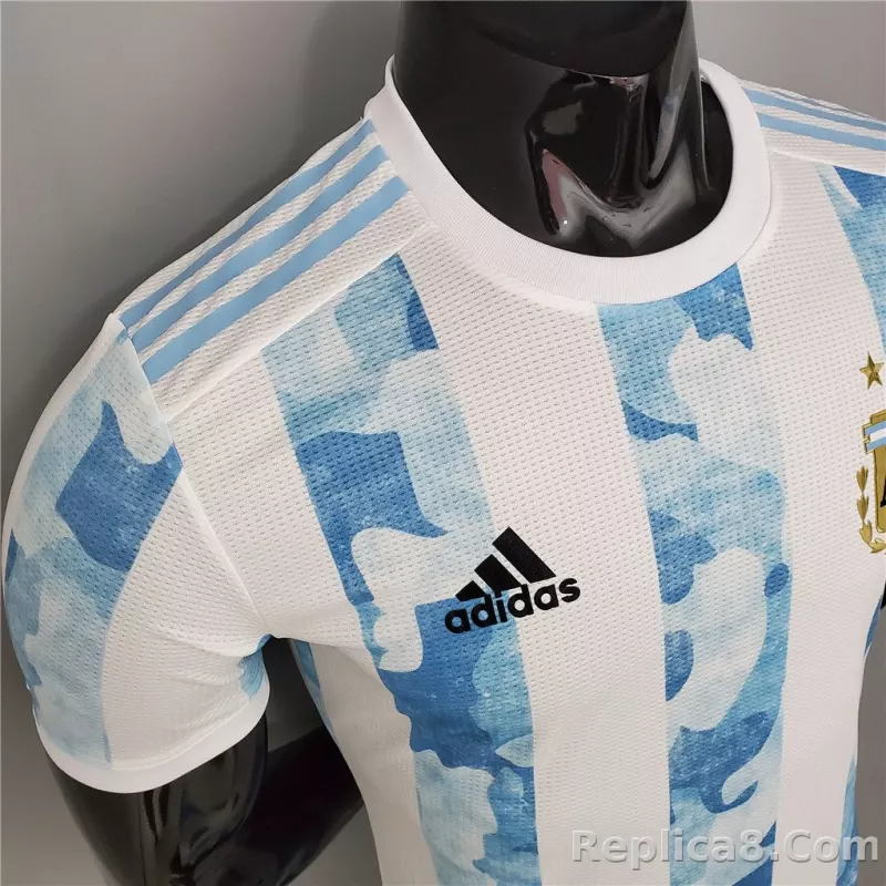 2020 Argentina Home Soccer Jersey Messi#10 With the Patches Player Version - detail