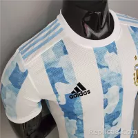 2020 Argentina Home Soccer Jersey Messi#10 With the Patches Player Version - view 11
