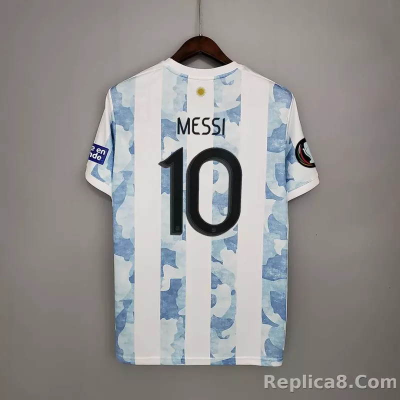 2020 Argentina Home Soccer Jersey Messi#10 With the Patches Fan Version - detail