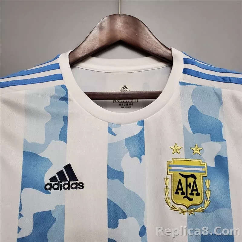 2020 Argentina Home Soccer Jersey Messi#10 With the Patches Fan Version - detail