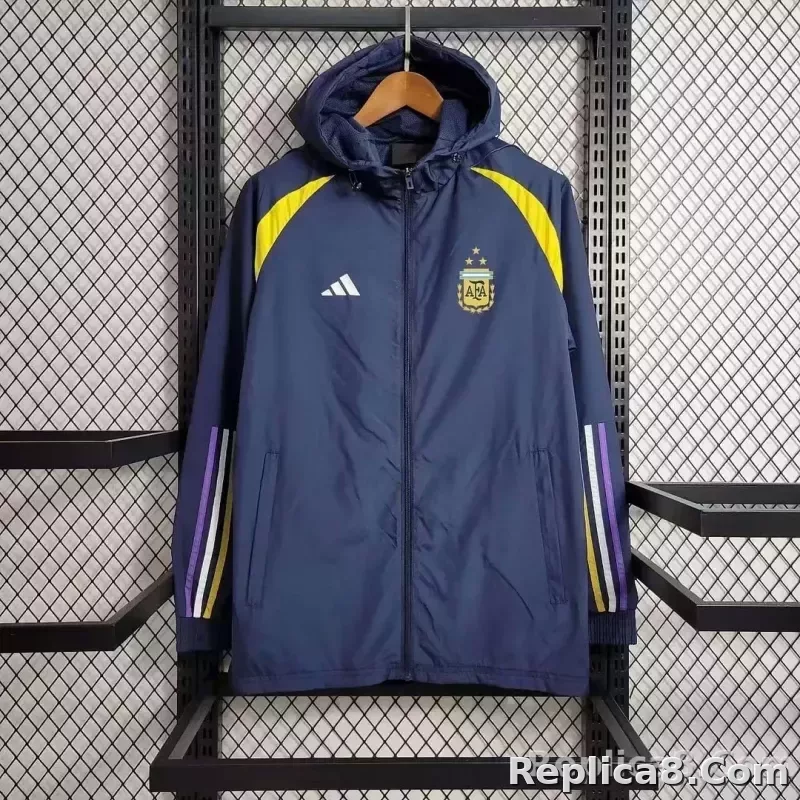 2023 Argentina Windbreaker Navy blue Soccer Jersey 1:1 Thai Quality