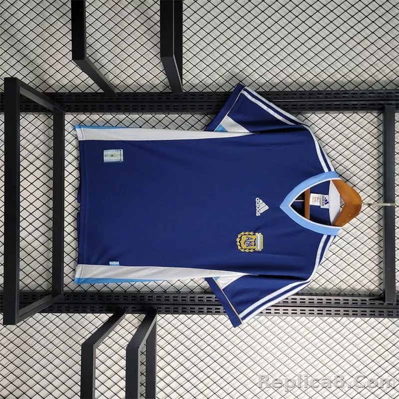1998 Argentina World Cup Soccer Away Retro Jersey