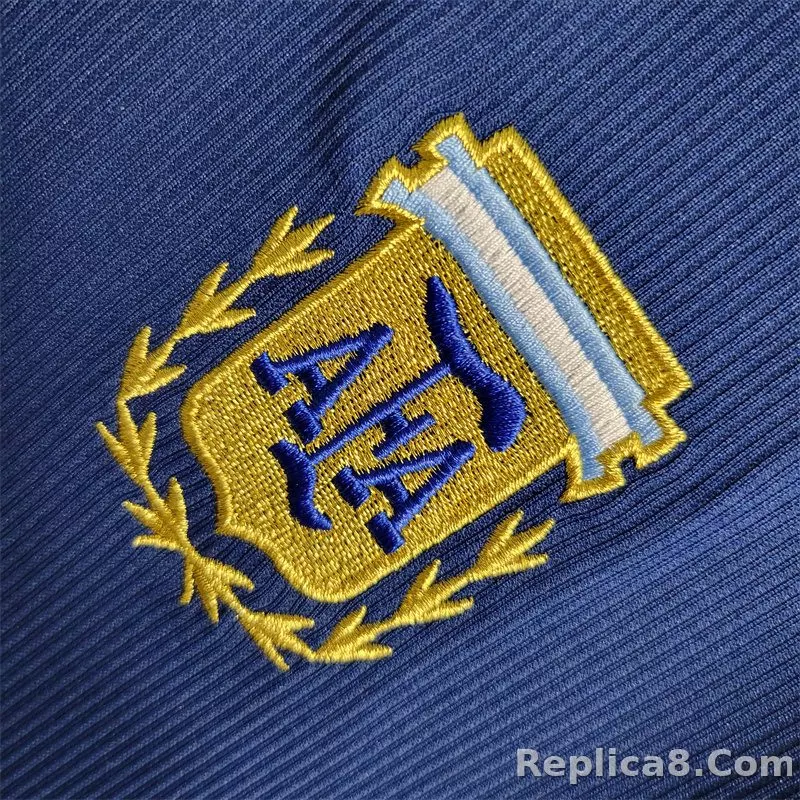 1998 Argentina World Cup Soccer Away Retro Jersey - detail