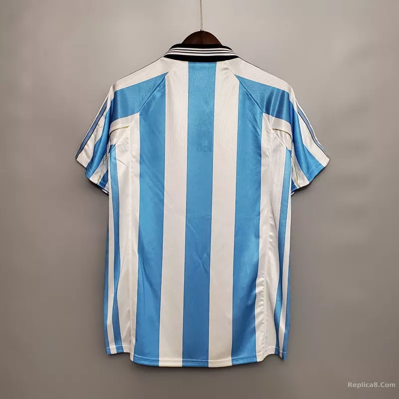 1998 Argentina World Cup Soccer Home Retro Jersey - detail