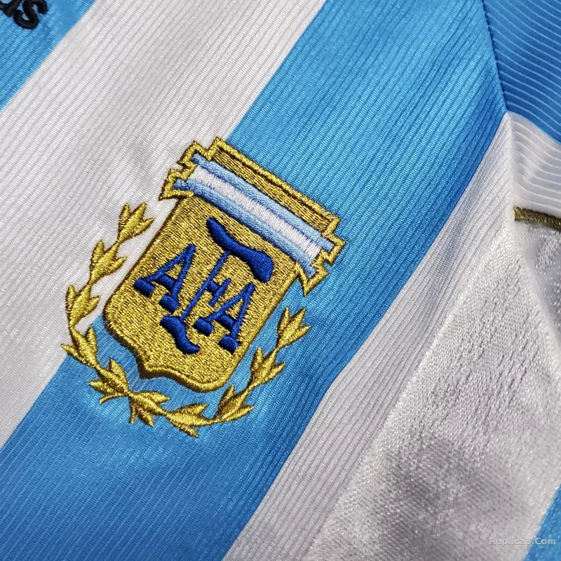 1998 Argentina World Cup Soccer Home Retro Jersey - detail