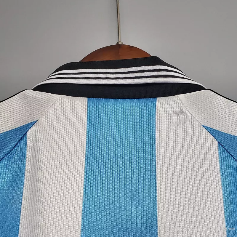 1998 Argentina World Cup Soccer Home Retro Jersey - detail