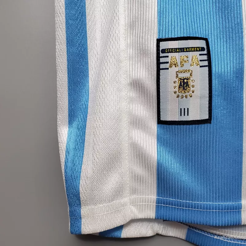 1998 Argentina World Cup Soccer Home Retro Jersey - detail