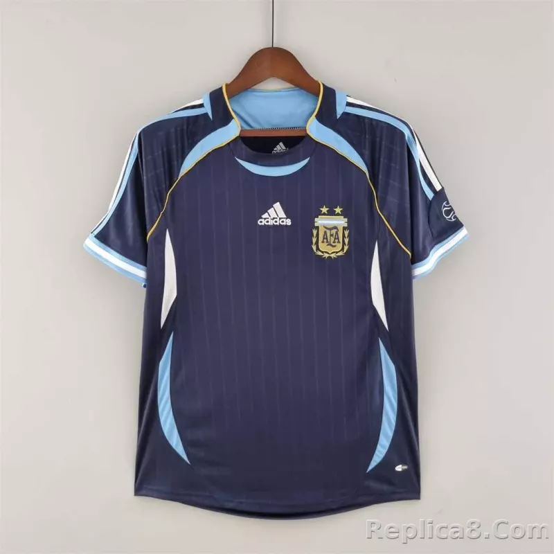 2006 Argentina World Cup Soccer Away Retro Jersey