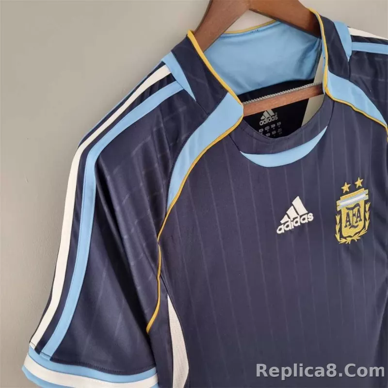 2006 Argentina World Cup Soccer Away Retro Jersey - detail