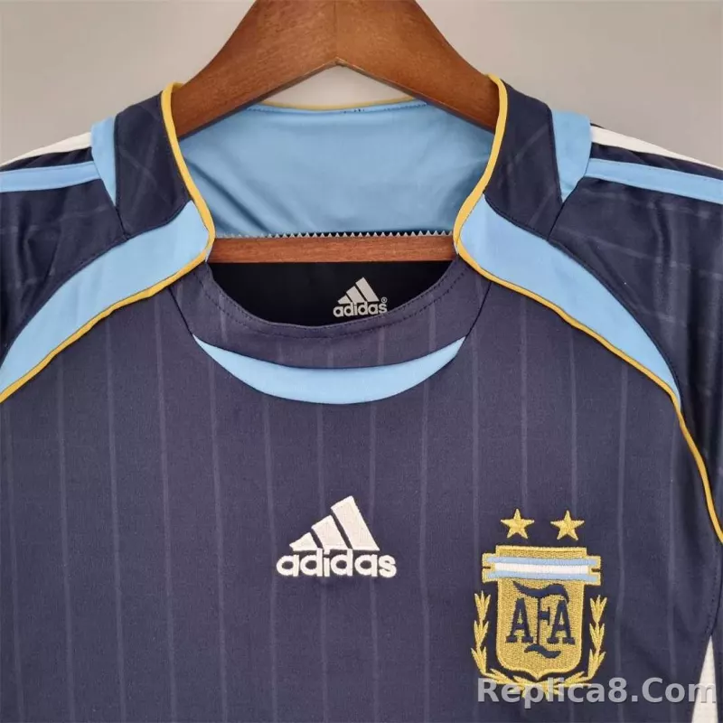 2006 Argentina World Cup Soccer Away Retro Jersey - detail