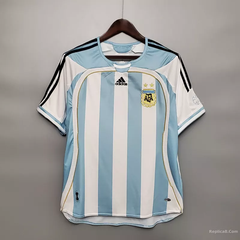 2006 Argentina World Cup Soccer Home Retro Jersey