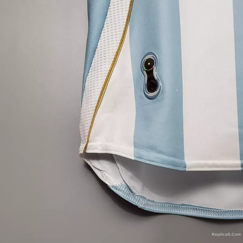 2006 Argentina World Cup Soccer Home Retro Jersey - detail