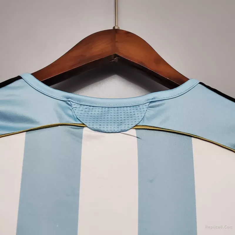 2006 Argentina World Cup Soccer Home Retro Jersey - detail