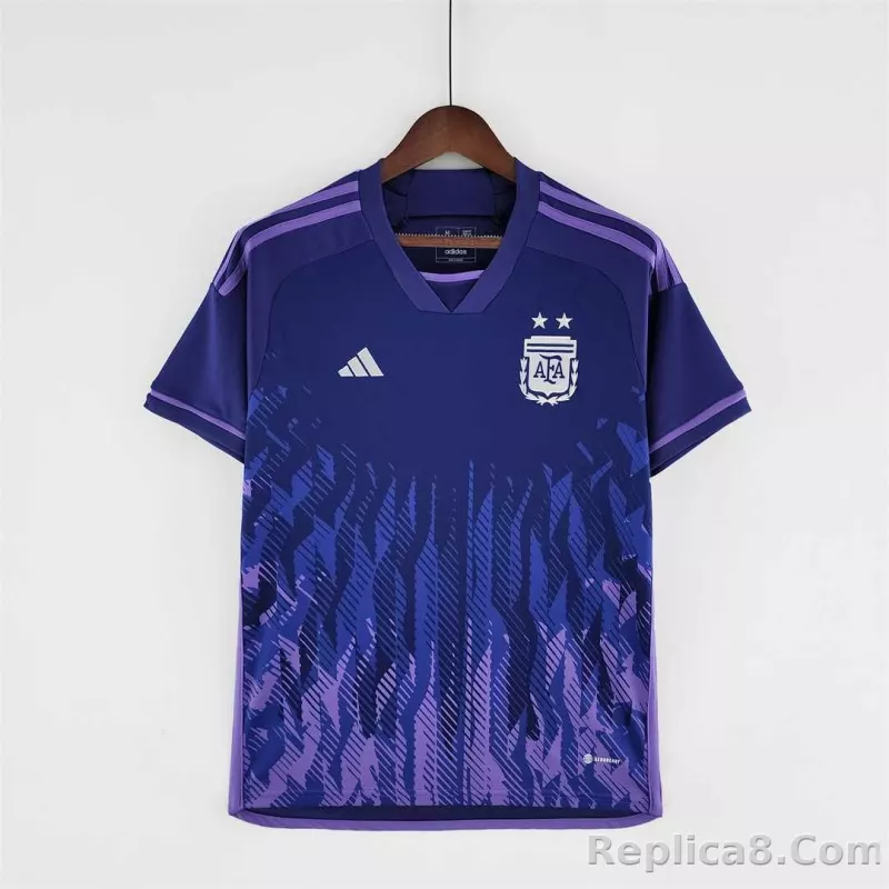 2022 Argentina World Cup Soccer Away Jersey Fan Version