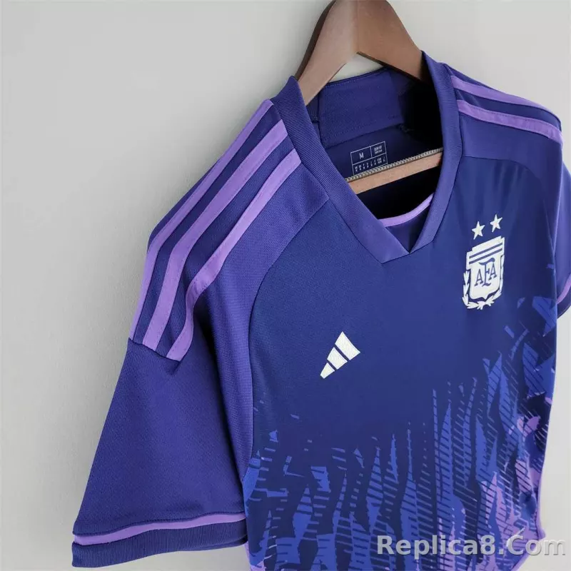 2022 Argentina World Cup Soccer Away Jersey Fan Version - detail