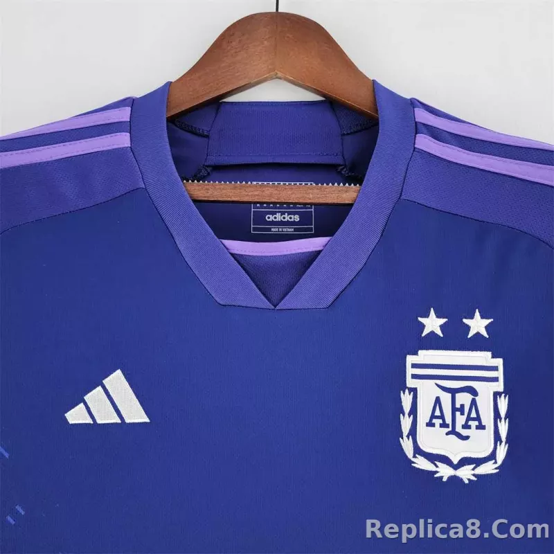 2022 Argentina World Cup Soccer Away Jersey Fan Version - detail