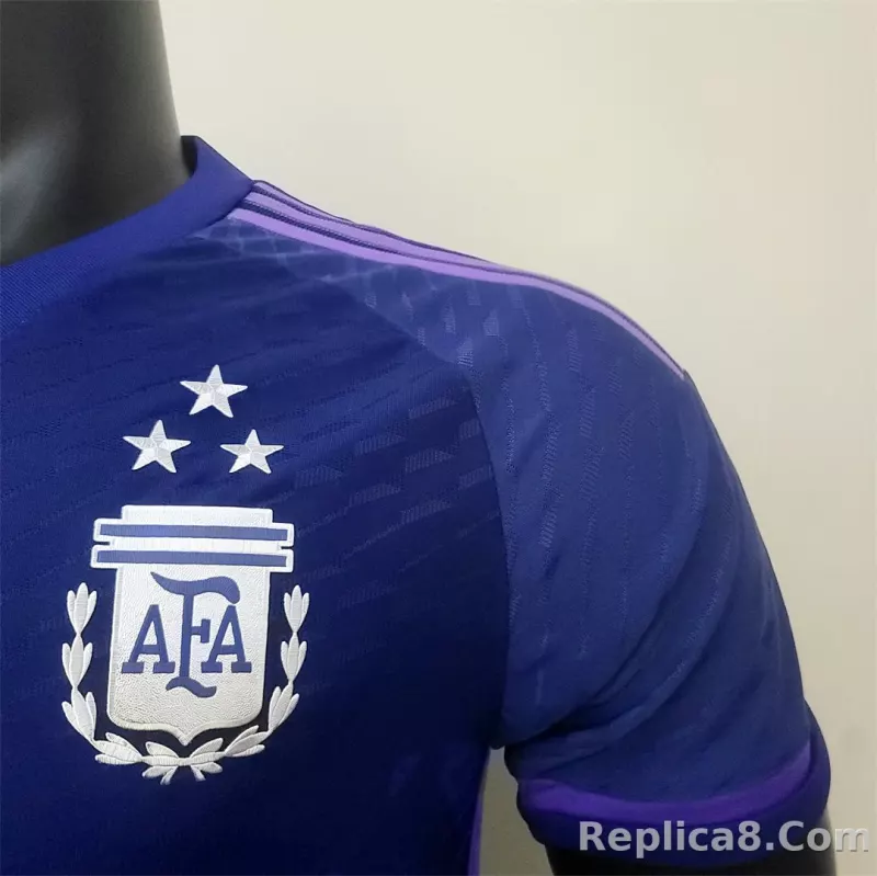 2022 Argentina World Cup Champion Edition 3 stars Away Jersey Player Version - detail