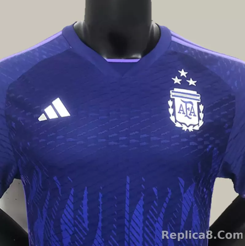 2022 Argentina World Cup Champion Edition 3 stars Away Jersey Player Version - detail