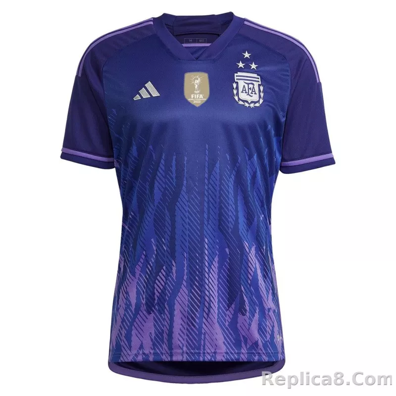 2022 Argentina World Cup Champion Edition 3 stars Away Jersey - detail