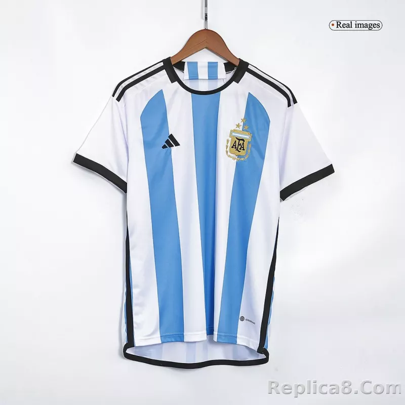 2022 Argentina World Cup Champion Edition 3 stars Home Jersey