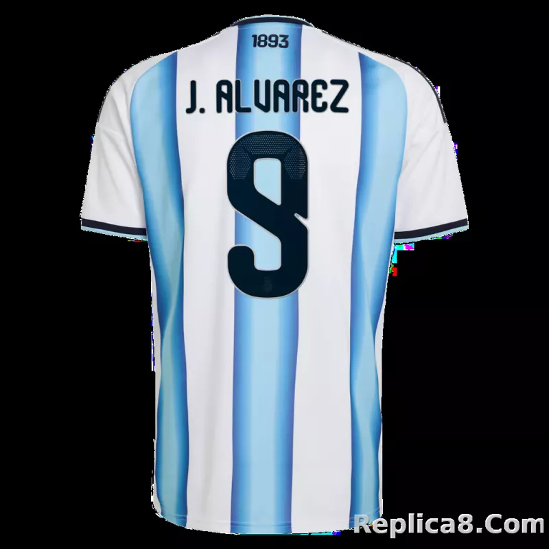 Argentina adidas Home Shirt 2026 with J. Alvarez  9 printing - detail