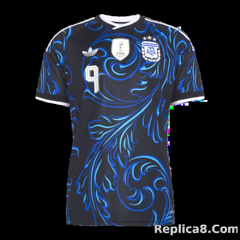 Argentina adidas Away Shirt 2026 with J. Alvarez  9 printing - detail