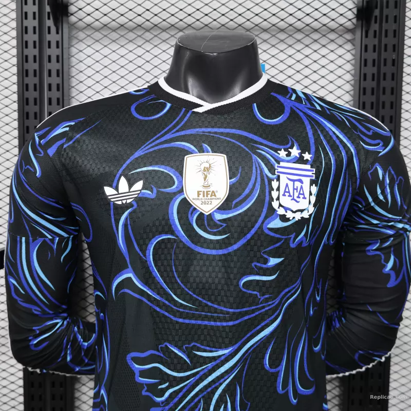 2026 Argentina Away World Cup Player Version Soccer Jersey Long Sleeve - detail