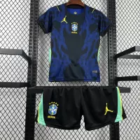 2026 Brazil Away World Cup Football Kids Kit Jersey+Shorts - view 5