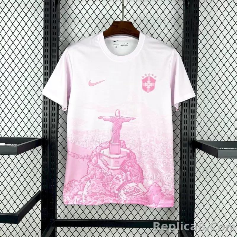 2025 Brazil Cristo Redemption Pink Special Edition T-Shirt