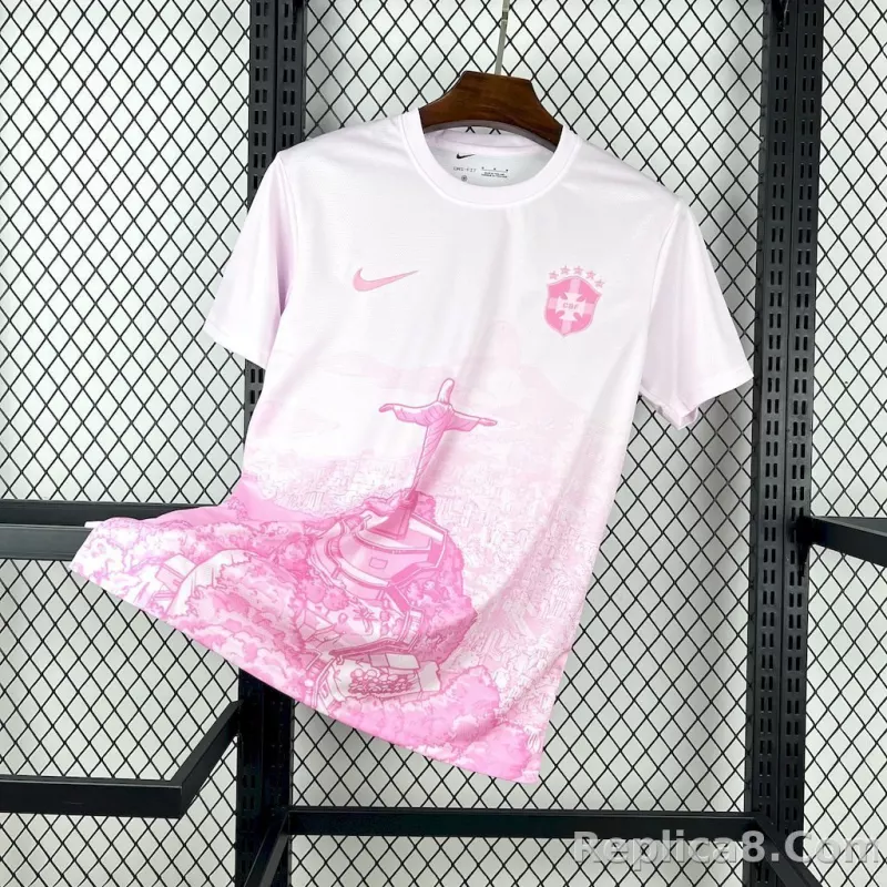2025 Brazil Cristo Redemption Pink Special Edition T-Shirt - detail