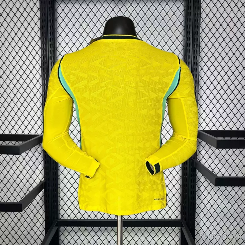 2026 Brazil Home World Cup Jersey Player Version Long Sleeve - detail