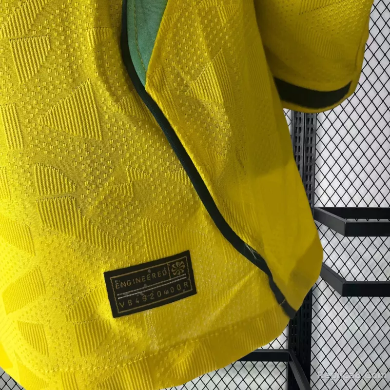 2026 Brazil Home World Cup Jersey Player Version Long Sleeve - detail