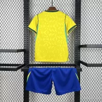 2026 Brazil Home World Cup Football Kids Kit Jersey+Shorts - view 6